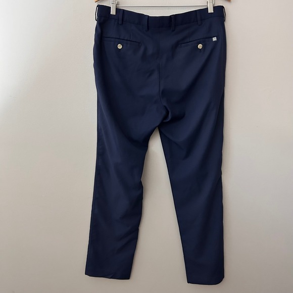 Peter Millar Pants Mens 35 Tan/Navy Performance Stretch Golf Chino Lot of 2